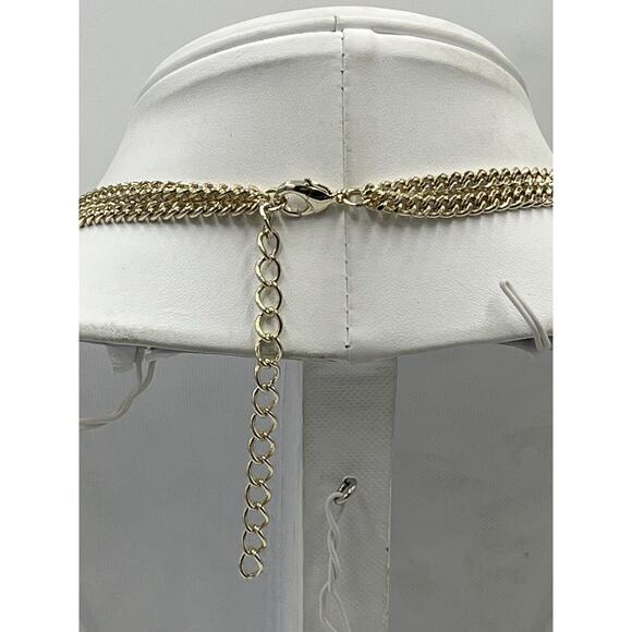 Wendy Williams Oval Shape Blue Turquoise Crescents 17" Statement Necklace NWOT - Picture 5 of 14